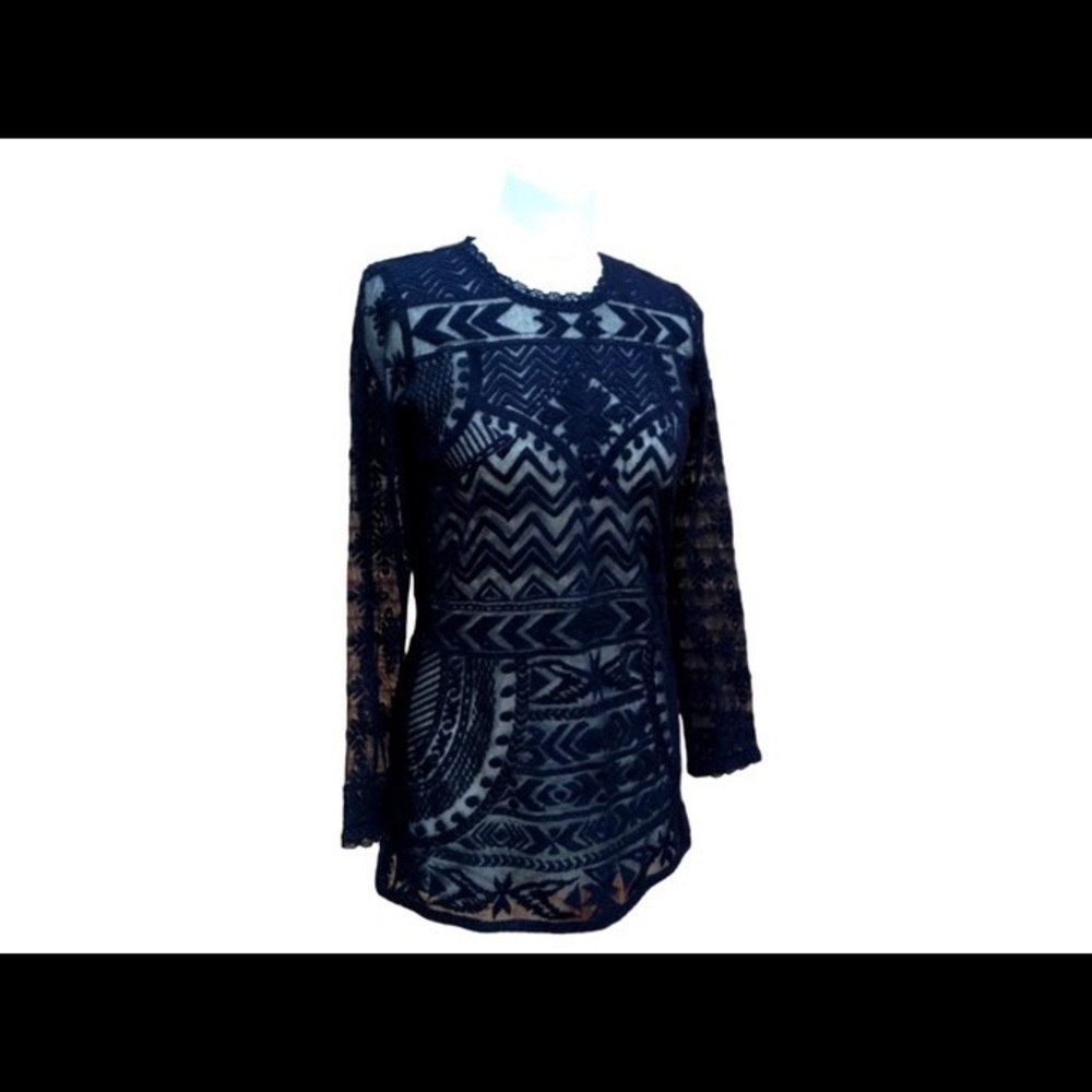 Isabel Marant Pour H&M - Elegant Black Lace Top, Size 8, Good Condition!